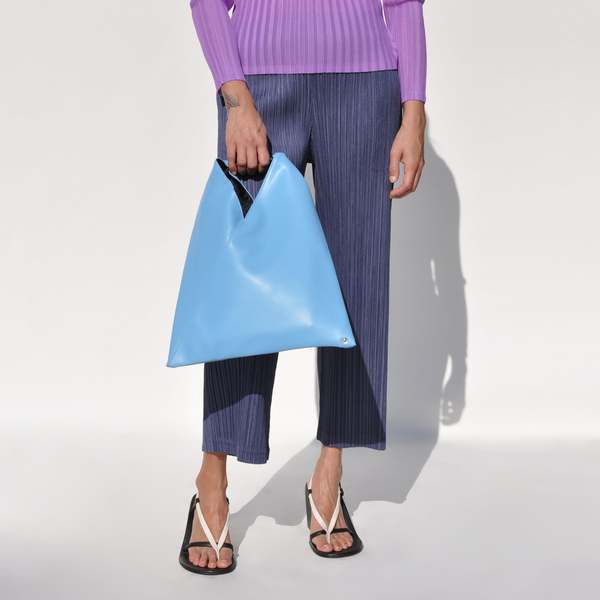 Maison Margiela Vegan Leather Triangle Bag - Blue | Garmentory