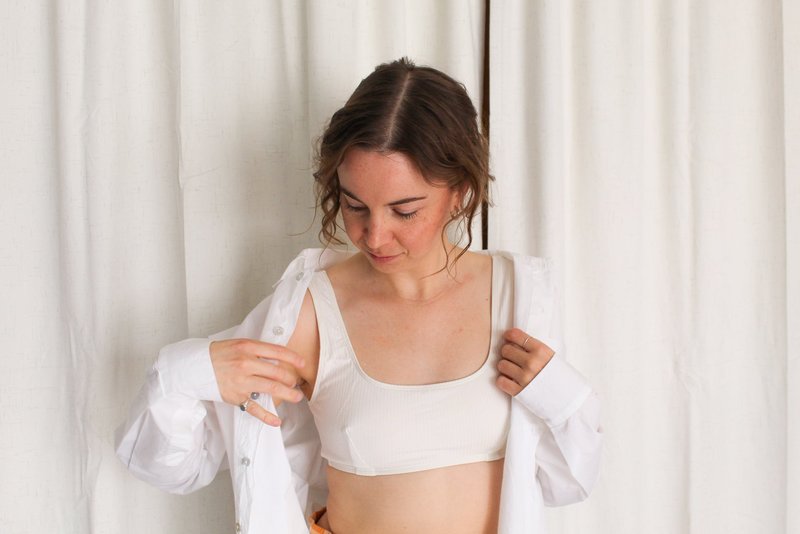 Angie Bauer Amari Bra Top - Alabaster Angie Bauer Amari Bra Top - Alabaster