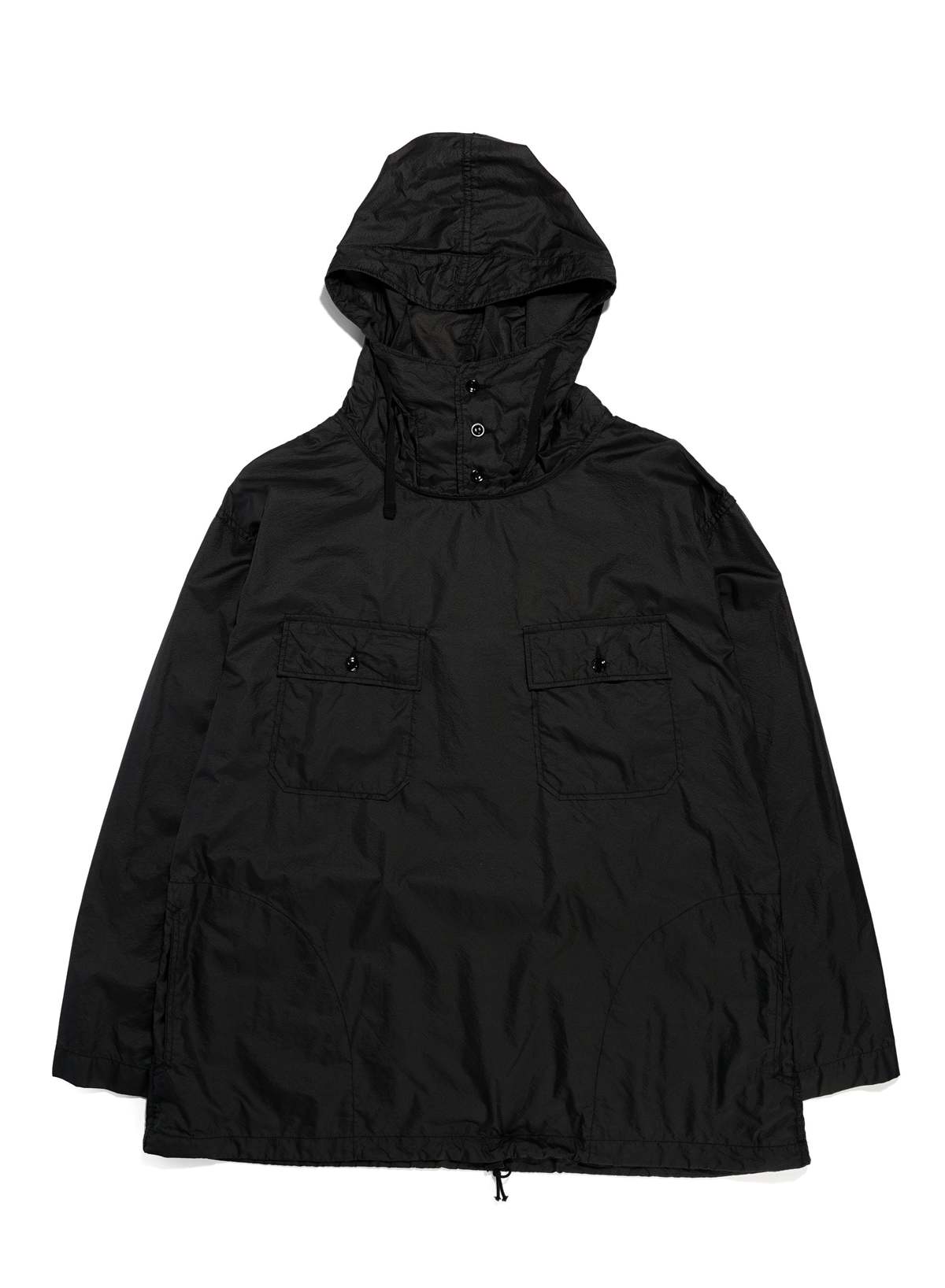 Engineered Garments Cagoule Shirt - Black Nylon Micro Ripstop