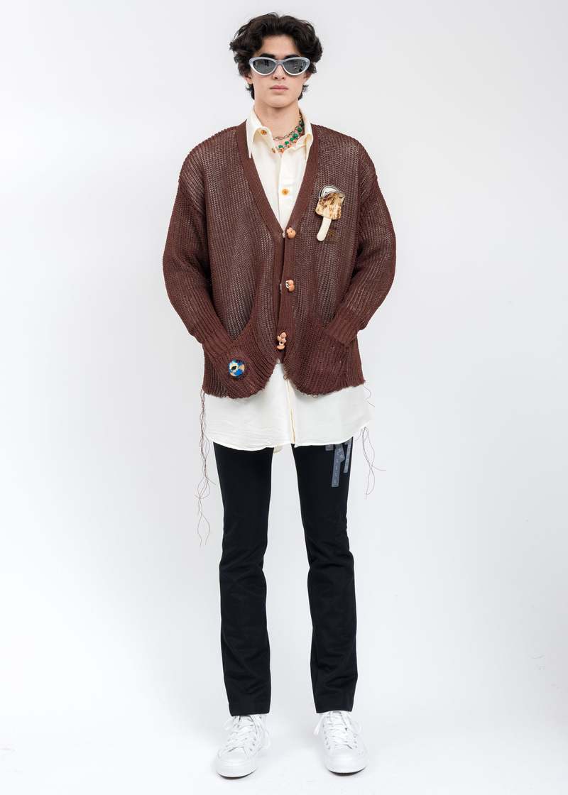 Cardigan Doublet - Wood Wooden YARN WOOD Brown | Yarn CARDIGAN