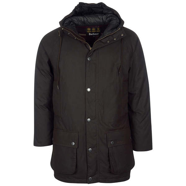 BARBOUR Hooded Beaufort Wax Jacket Rustic Winter Red | Garmentory