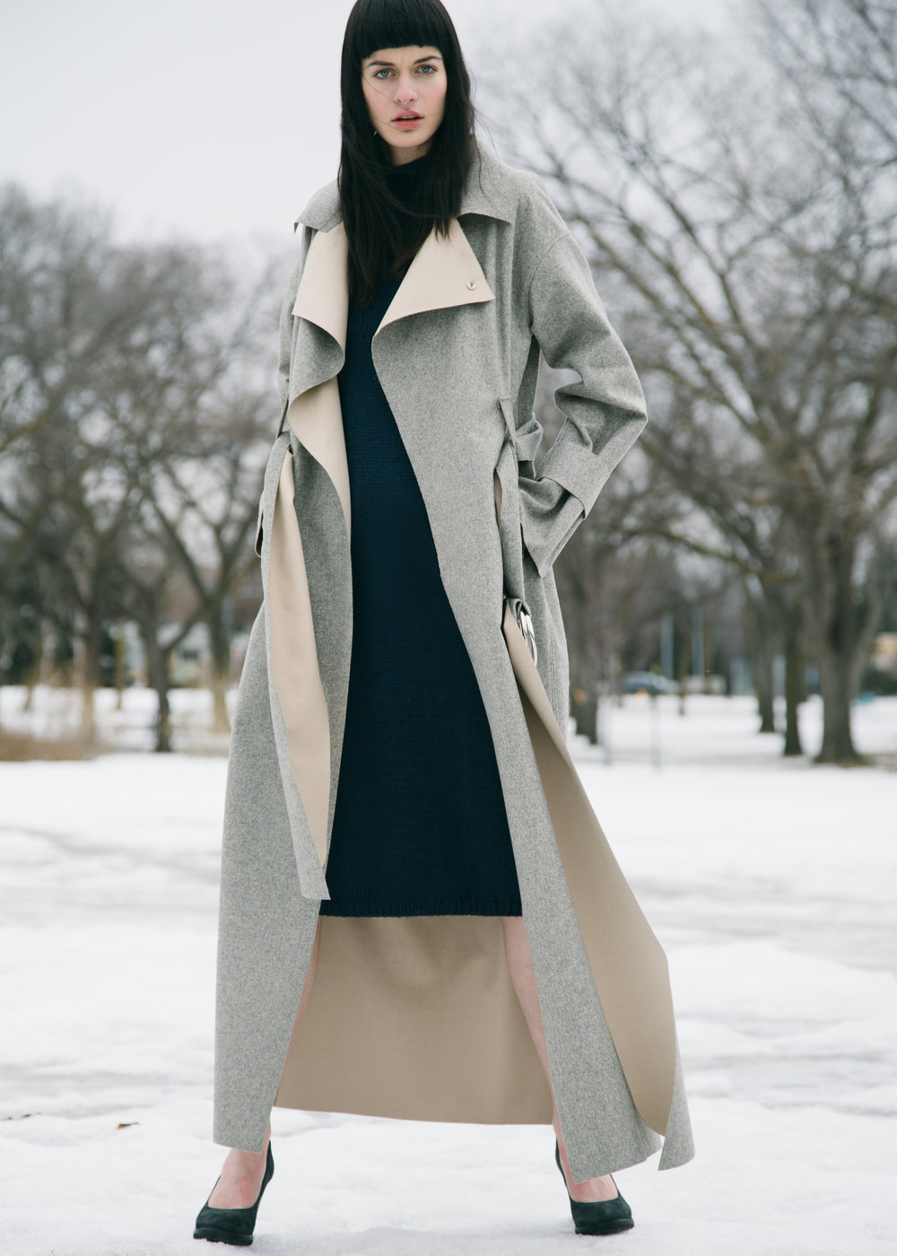Urbanovitch Floor Length Bonded Wool Coat Garmentory