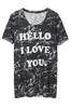 Zoe Karssen Hello I Love You Loose Fit Tee - BLACK - Thumbnail 2