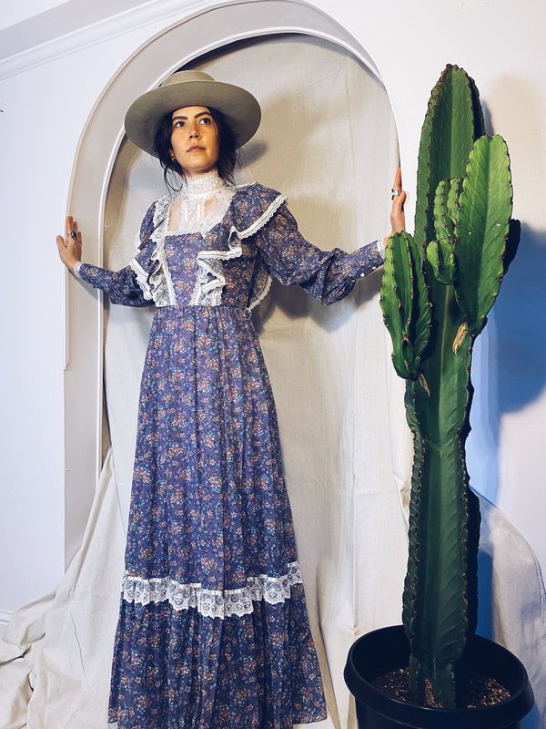 Vintage 1970 GUNNE SAX GREEN GABLES DRESS - PURPLE | Garmentory
