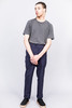 MHL Basic T-Shirt Cotton Linen Jersey Mid Grey - Thumbnail 3