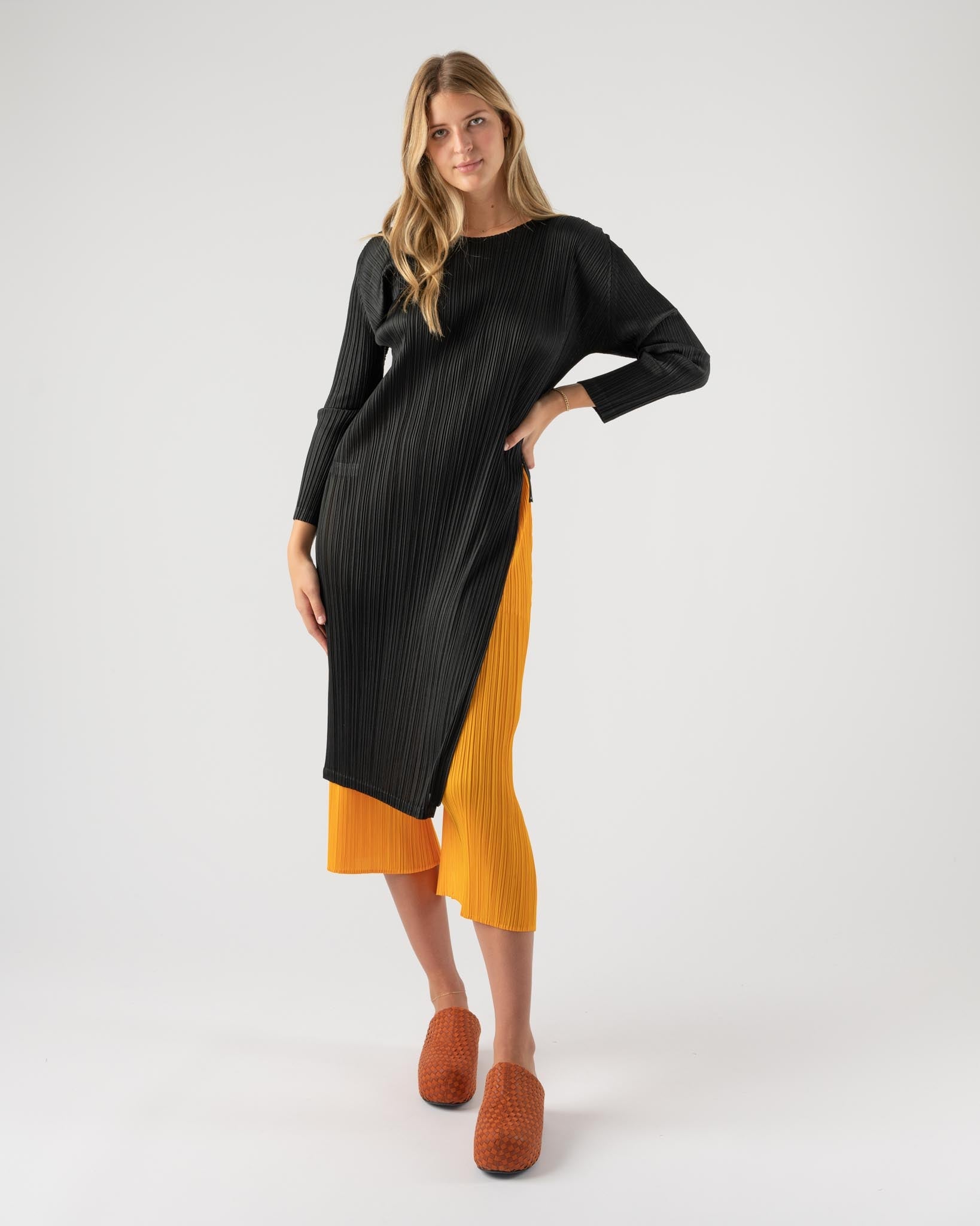 Pleats Please by Issey Miyake Monthly Colors October Dress - Black