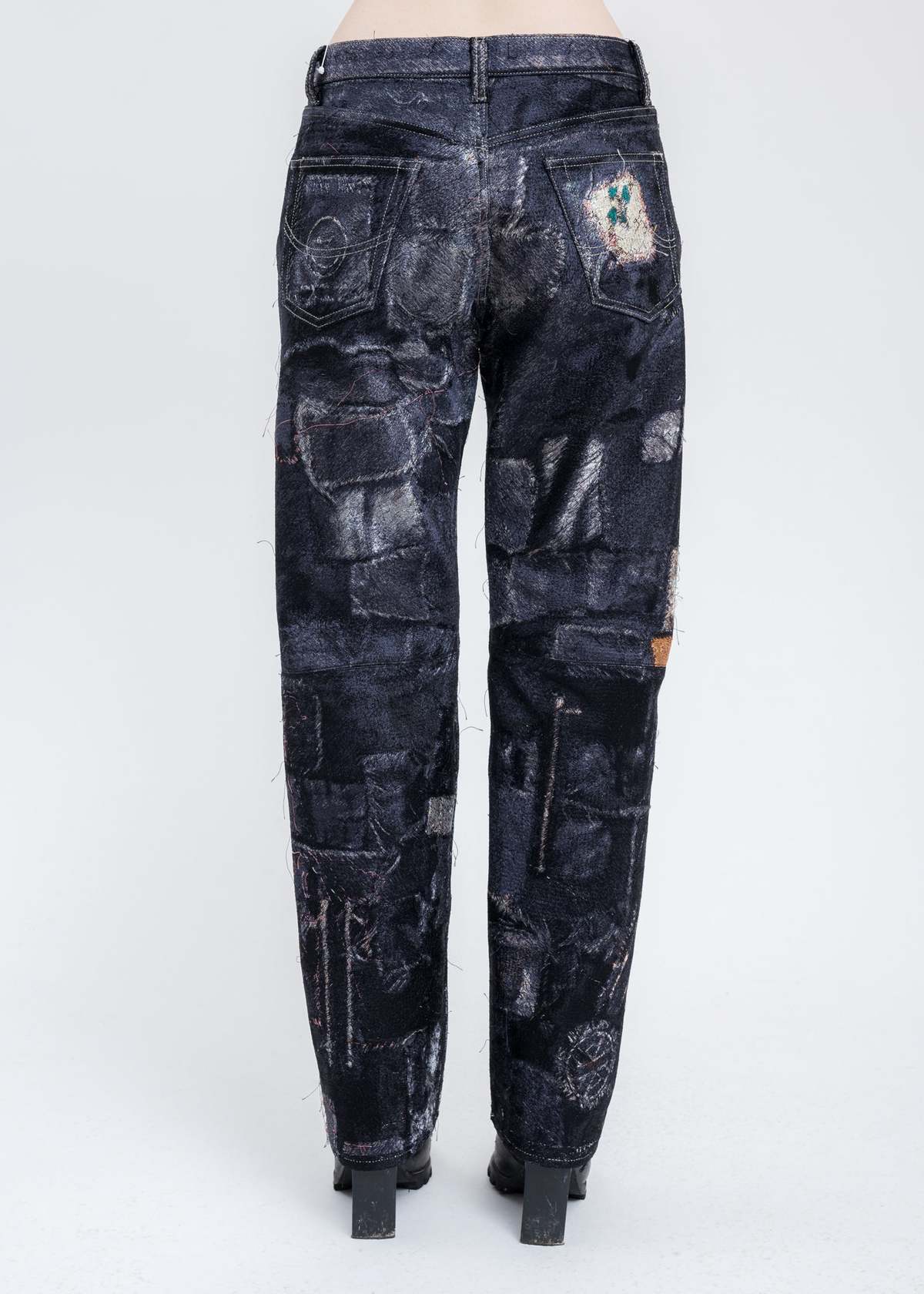 定価31万doublet 22ss photo stitch pants 刺繍 Doublet PHOTO STITCH Pants - Black | Garmentory