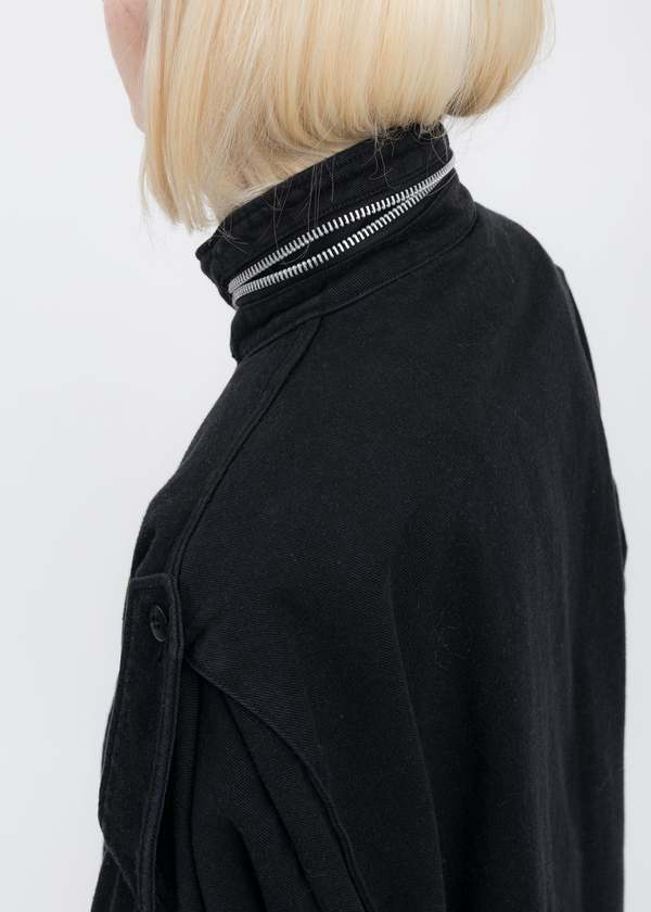 Doublet SILK TWILL MILITARY Jacket - Black | Garmentory