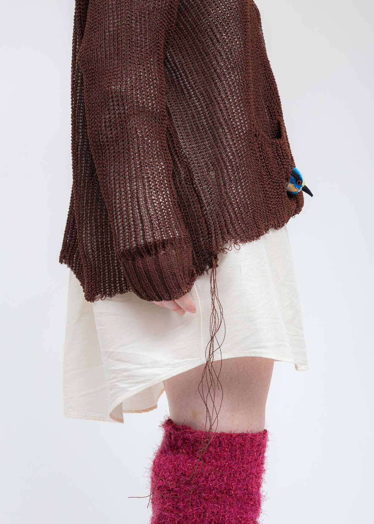 Doublet WOOD YARN Cardigan - Brown | Garmentory