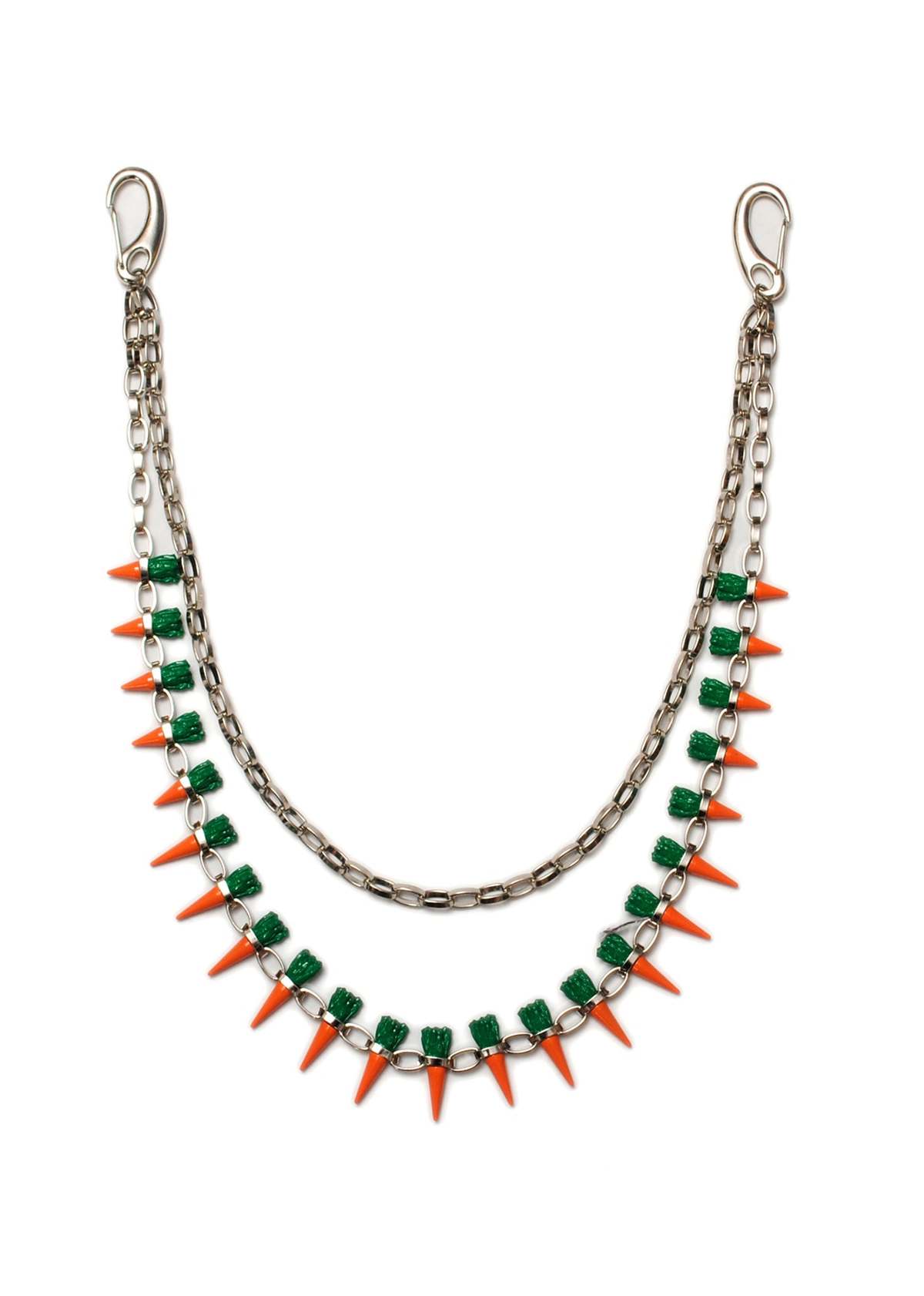 新品　ダブレット　doublet Carrot Studs Necklace Doublet Carrot Studs Necklace - Silver | Garmentory