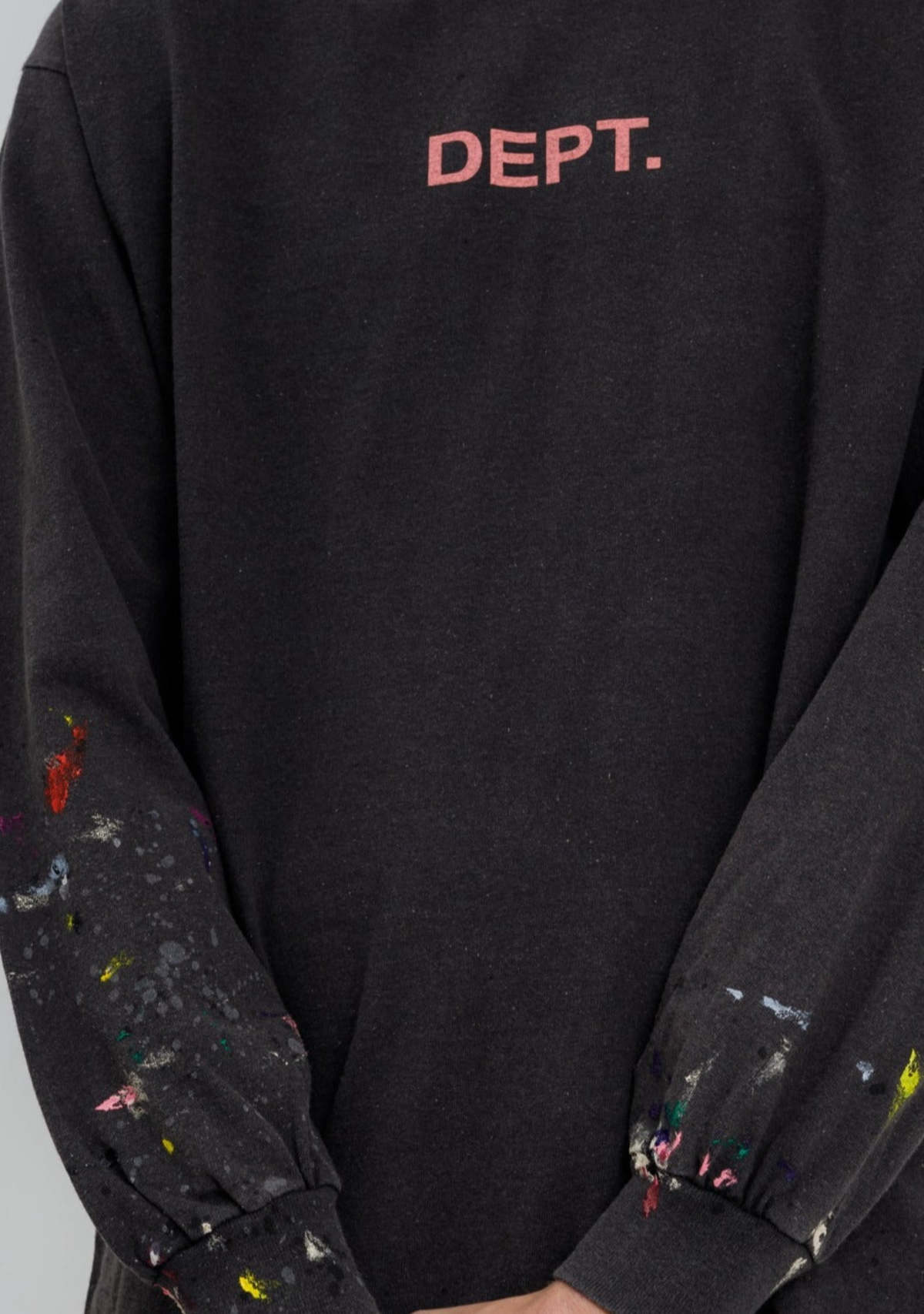 GALLERY DEPT. CENTERED LOGO DEPT PAINT Long Sleeves - Black
