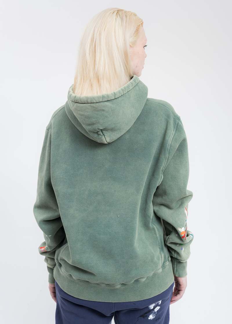 【GALLERY DEPT.】コラージュフーディ GALLERY DEPT. Gallery Dept Logo Painted Hoodie - Forest