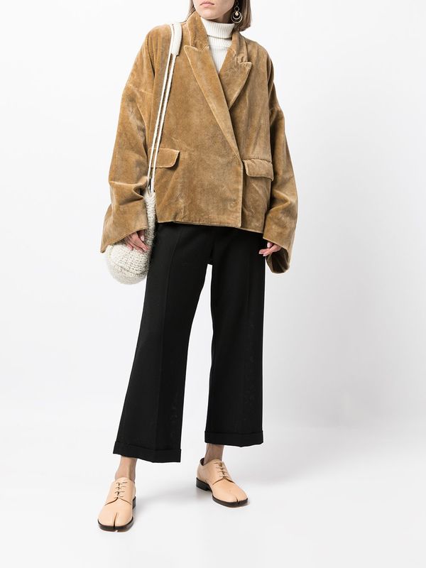 Uma Wang Keene Velvet Jacket - Tan | Garmentory