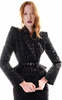 UNTTLD Jacquard Leopard Basque Jacket - Black - Thumbnail 1