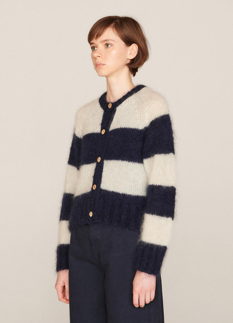 トップス RATS NATIVE MOHAIR KNIT CARDIGAN RATS Native Mohair Knit Cardigan