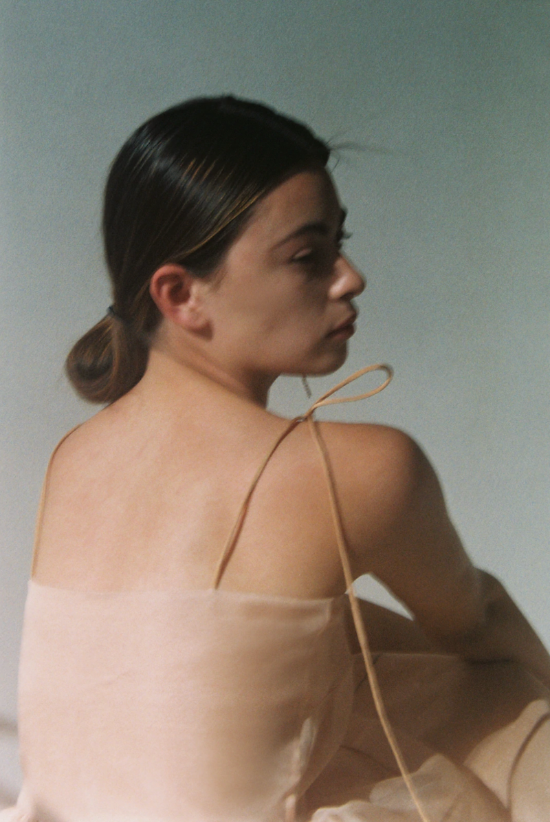 Kamperett Laurence Midi dress - Blush/Black