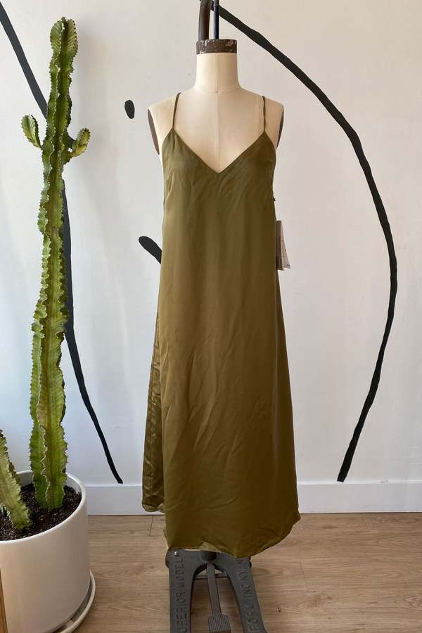 Whimsy + Row Jade Dress - Shiny Hunter Green | Garmentory