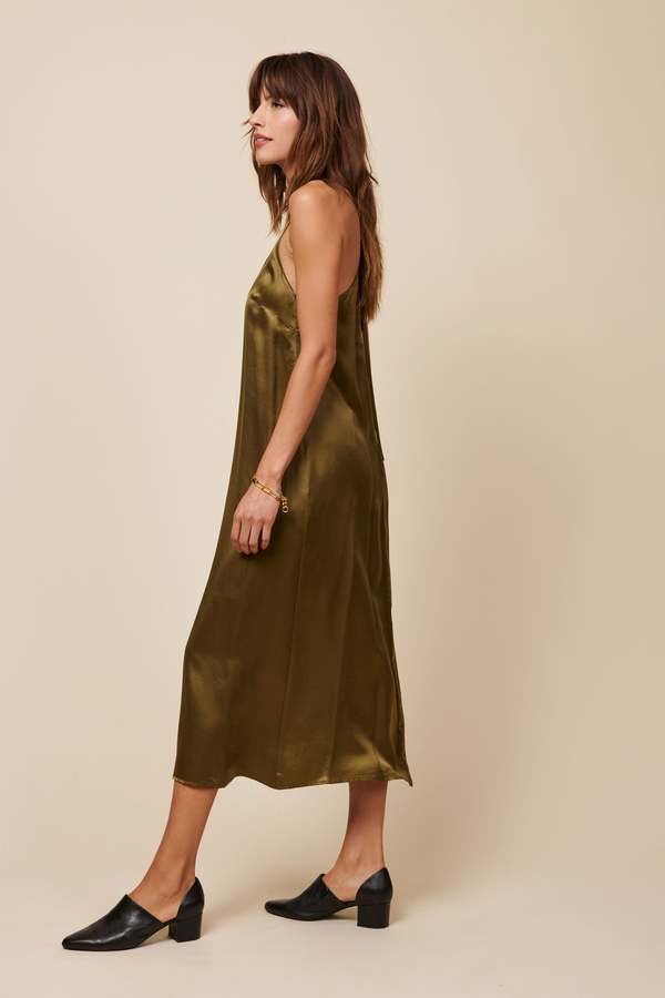 slim fit dress slacks Byrdie Slip Dress Kelly Green S main image 1