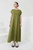 Kowtow Cap Sleeve Dress - Leaf - Thumbnail 1