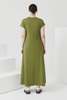 Kowtow Cap Sleeve Dress - Leaf - Thumbnail 4