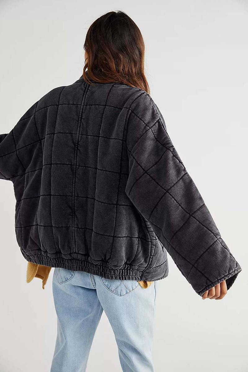 Free People Dolman Quilted Knit Jacket
