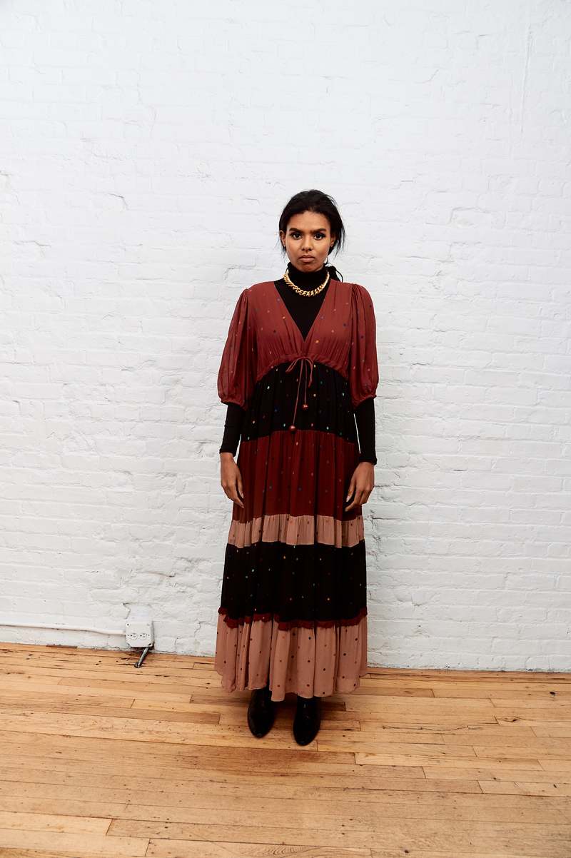 farm rio burgundy dress Burgundy Leaves Cut-Out Midi Dress FARM Rio
