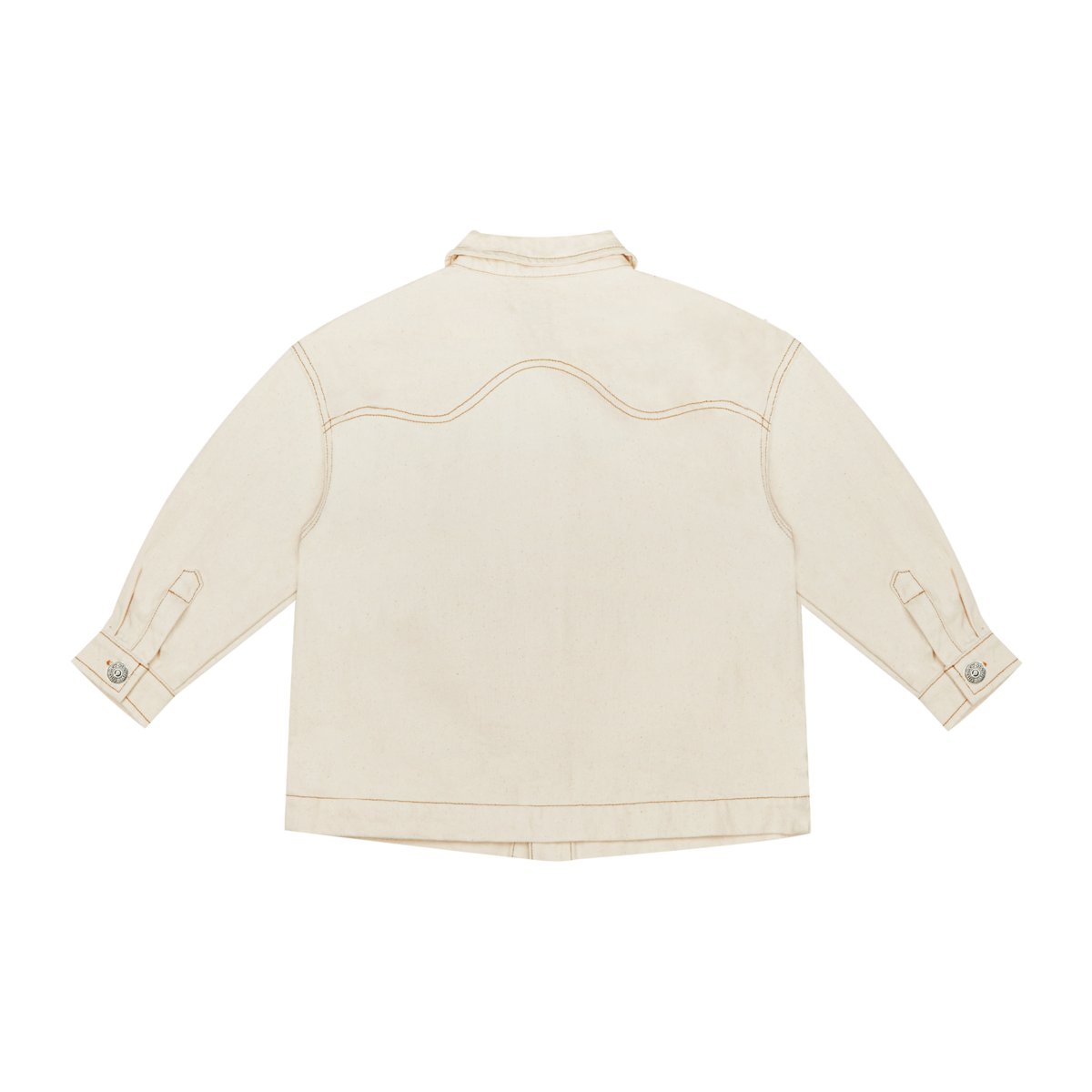 Kids The New Society Raw Denim Kids Overshirt - Vanilla - Image 2 of 2