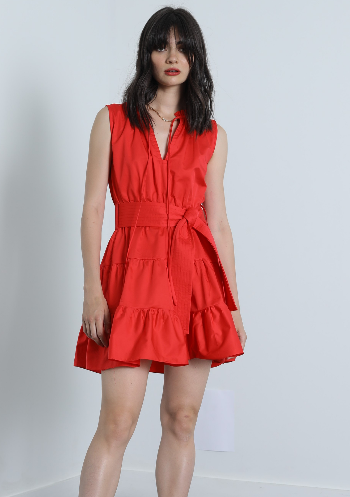 open lace back dress Karina Grimaldi Serena Dress