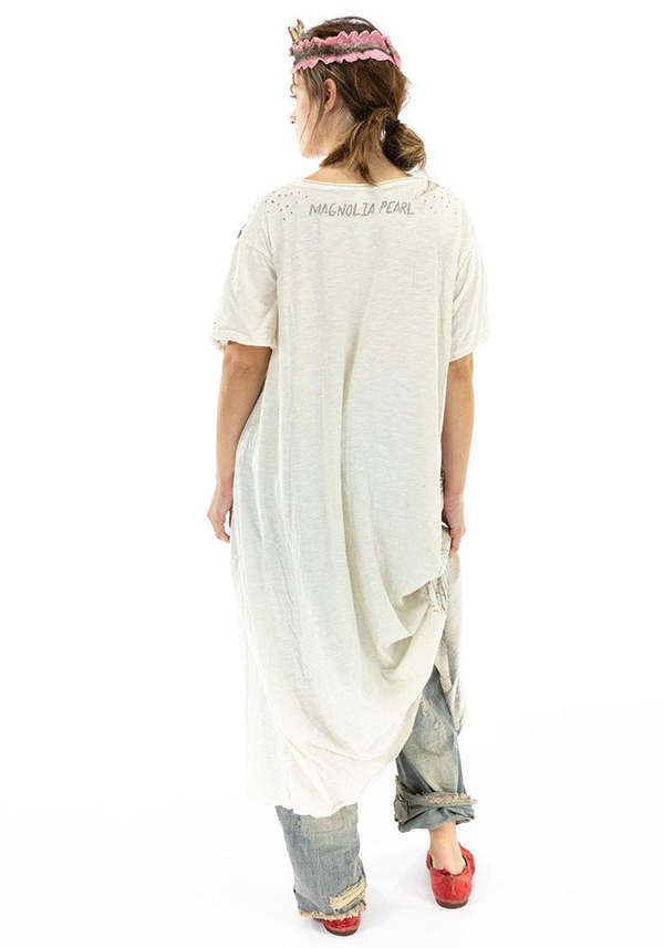 Magnolia Pearl Freedom of Conscience Distressed T-Shirt Dress - MOONLIGHT | Garmentory Magnolia Pearl Freedom of Conscience Distressed T-Shirt Dress - MOONLIGHT | Garmentory