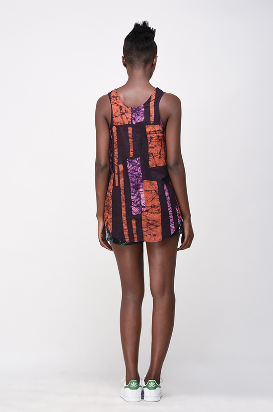 Osei Duro Runa Tank in Carmine Parallel Osei Duro Runa Tank in Carmine Parallel