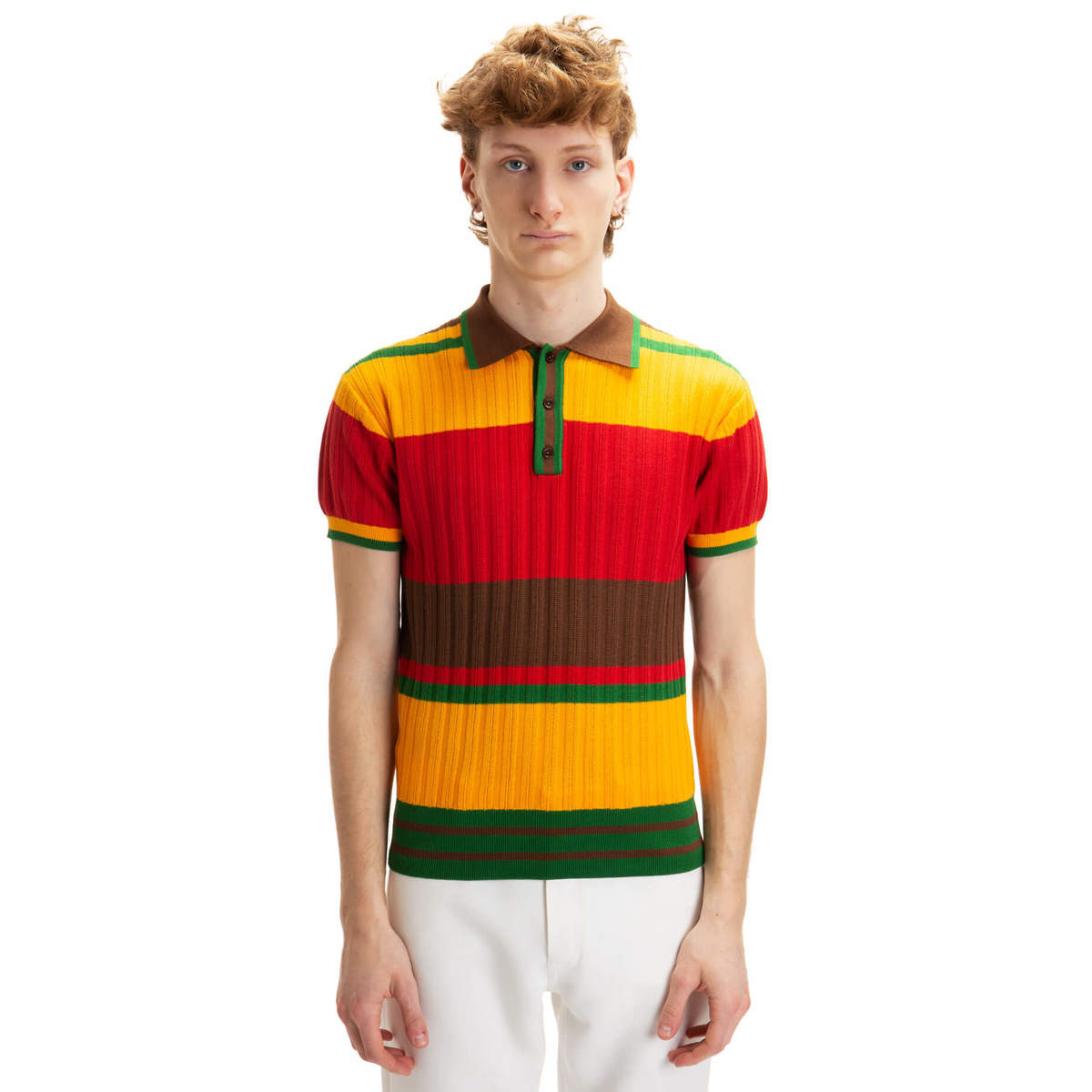 Wales Bonner 22SS Sun Polo ニット ポロシャツ 半袖 WALES BONNER Sun polo | Garmentory