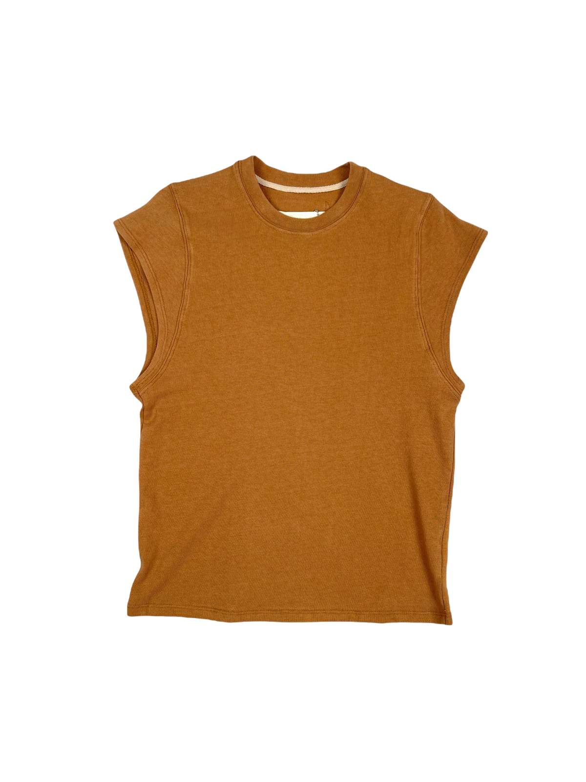 Sebastien Ami. Cut Off Tee - Khaki - Image 1 of 3