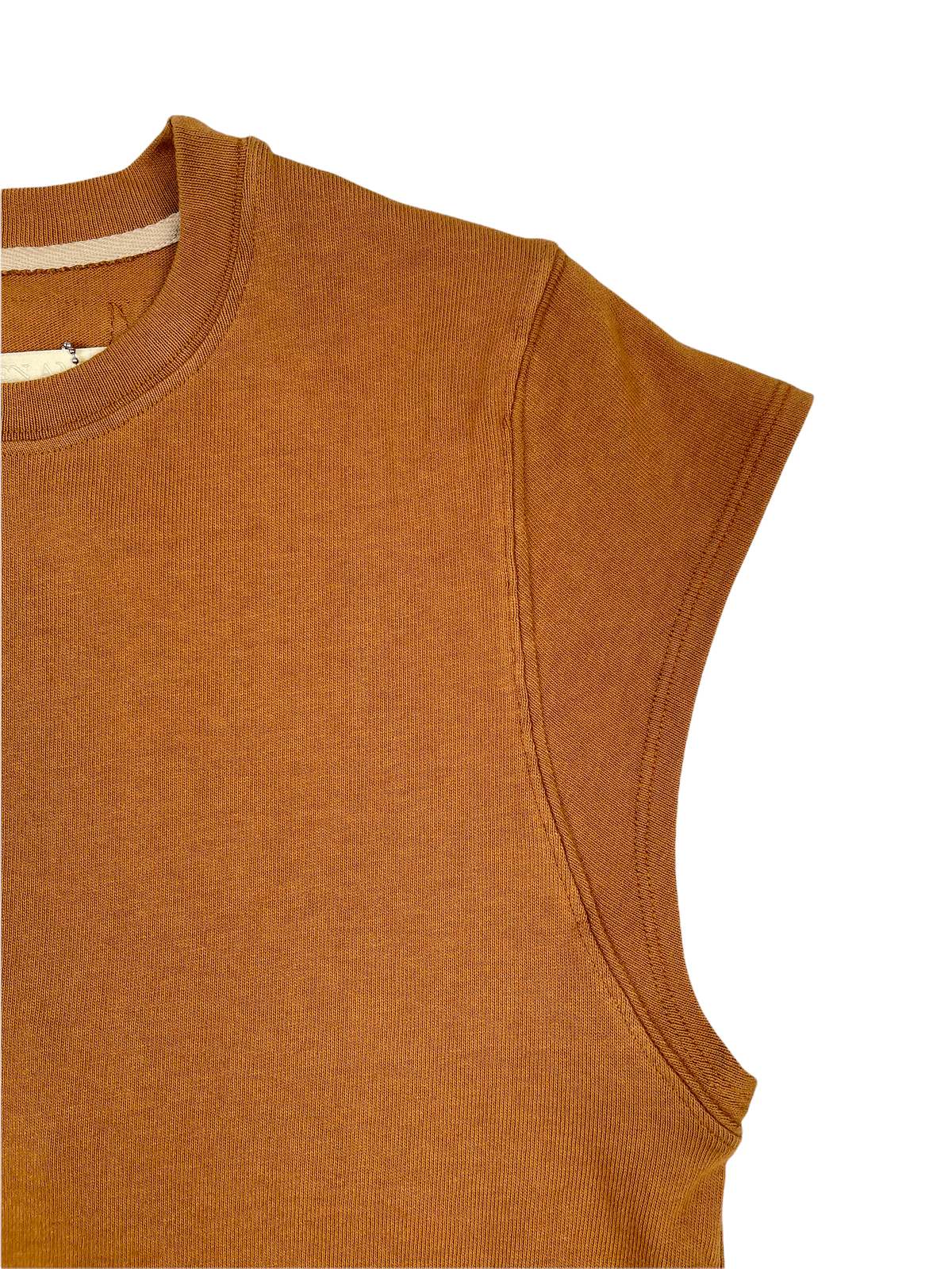 Sebastien Ami. Cut Off Tee - Khaki - Image 3 of 3