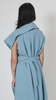 Issey Miyake Wrapped Coat - Light Blue - Thumbnail 5