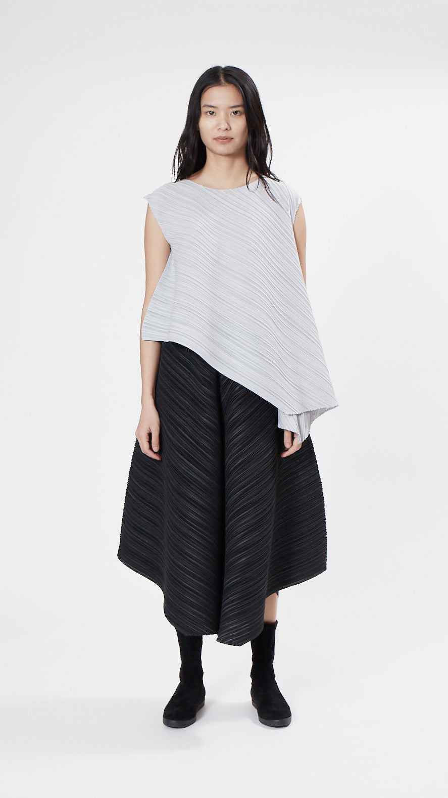 Pleats Please by Issey Miyake Wrapping Top - Grey