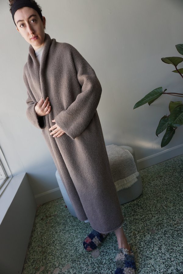 LAUREN MANOOGIAN　 LONG SHAWL CARDIGAN LAUREN MANOOGIAN LONG SHAWL CARDIGAN IN UMBER | Garmentory