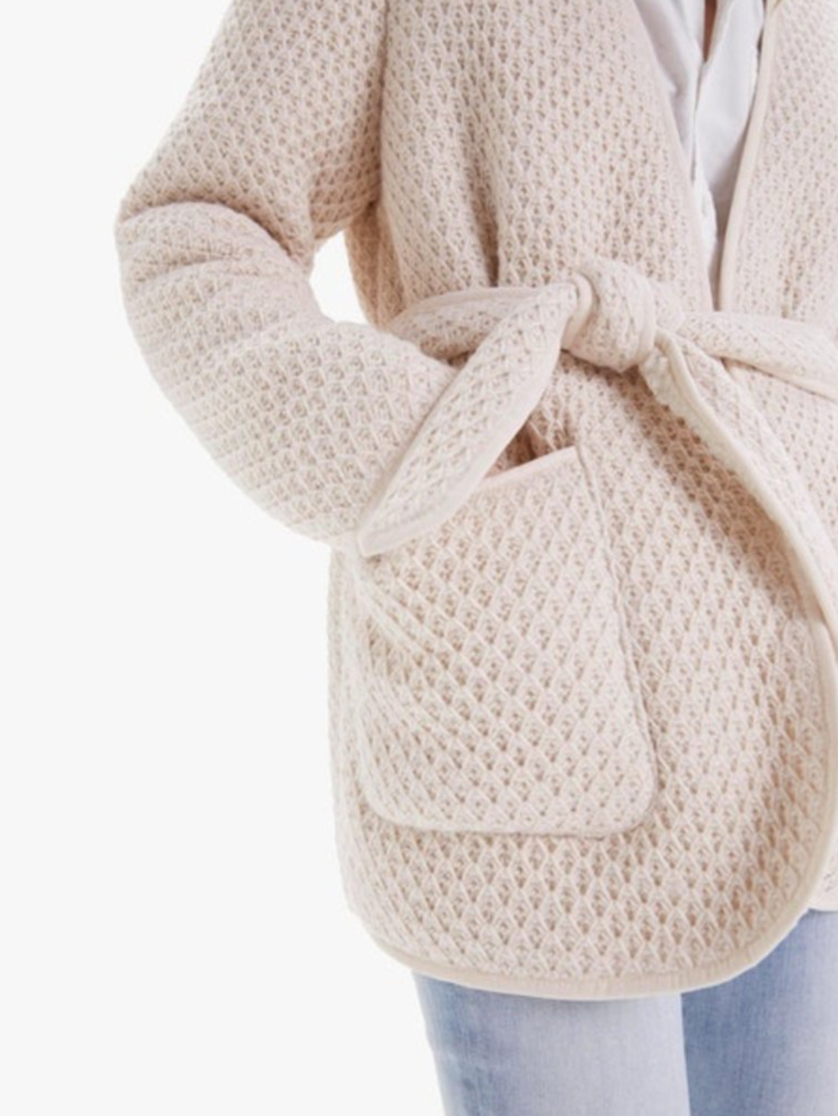Mother Denim The Puffer Robe - Cream | Garmentory