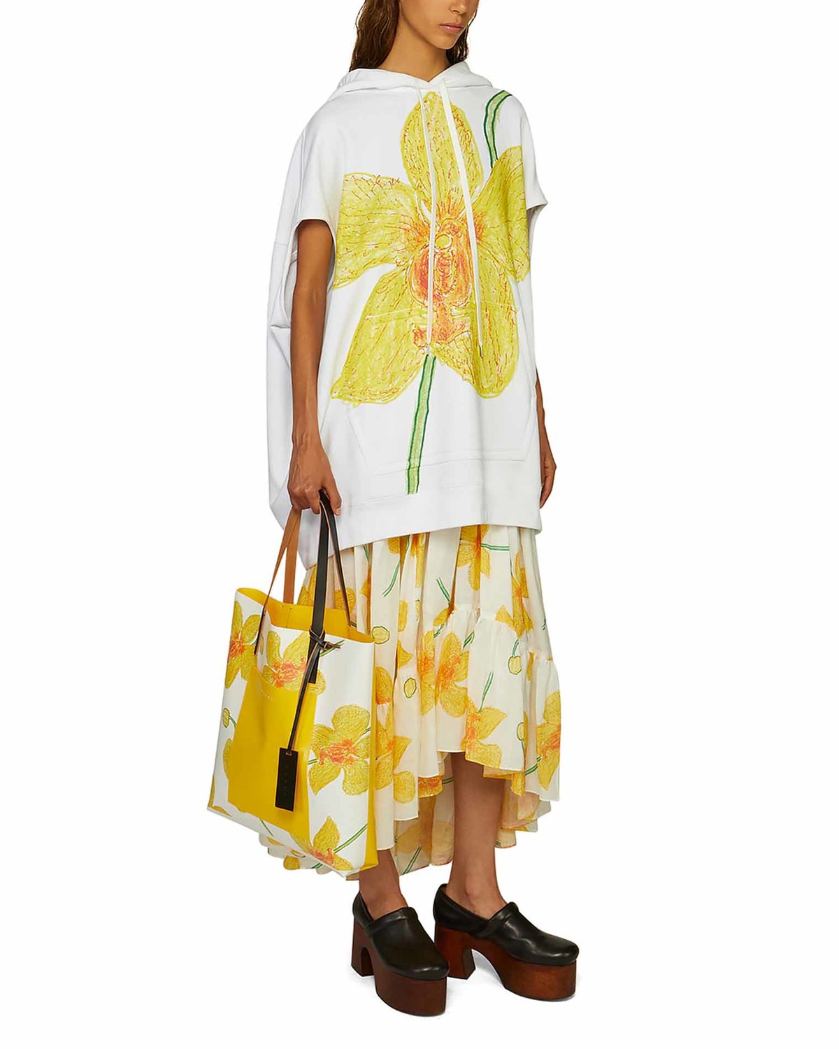 【美品】MARNI×Maria Magdalena Suarez コラボスカート Marni X Maria Magdalena Suarez Sweatshirt - WHITE/MULTICOLOR