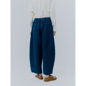 Cordera Curved Leg Pants - Denim | Garmentory
