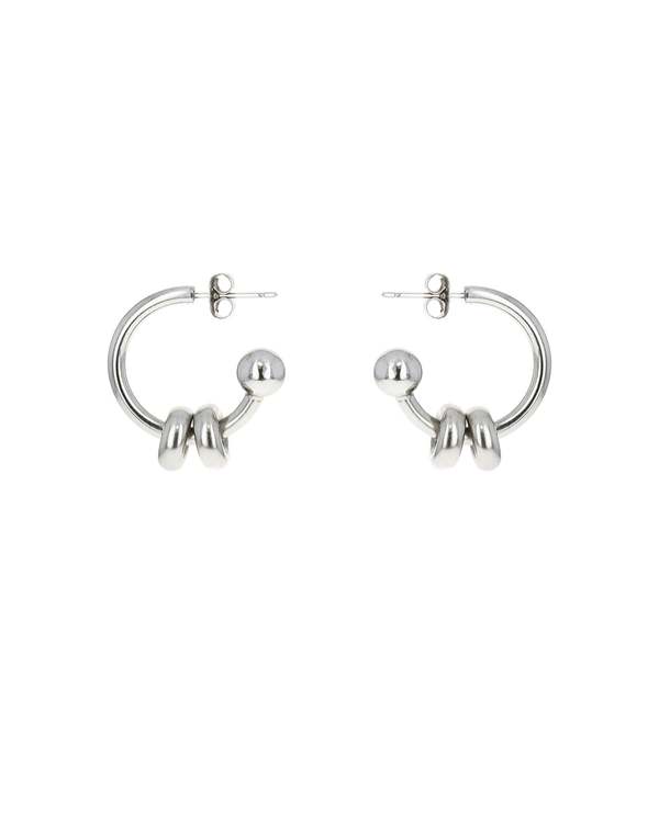 Justine Clenquet ALAN EARRINGS - PALLADIUM | Garmentory