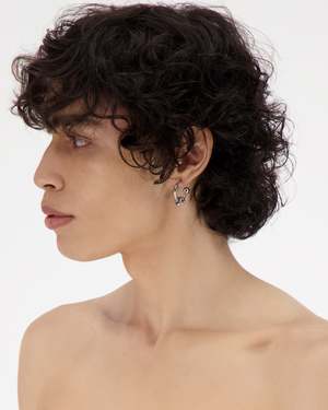 Justine Clenquet ALAN EARRINGS - PALLADIUM | Garmentory