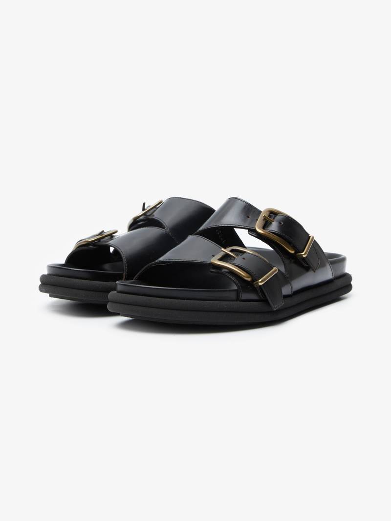 Dries Van Noten M Belt Details Sandals - BLACK | Garmentory