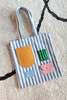 Striped OAD Pencil Tote - River + Saffron - Thumbnail 3