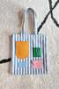 Striped OAD Pencil Tote - River + Saffron - Thumbnail 4