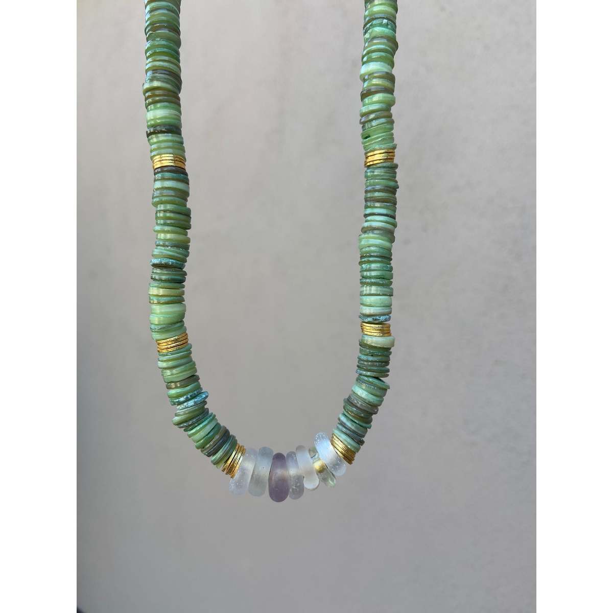 Heather Kahn Garden Boheme Necklace - Fern/Glass - Image 1 of 1