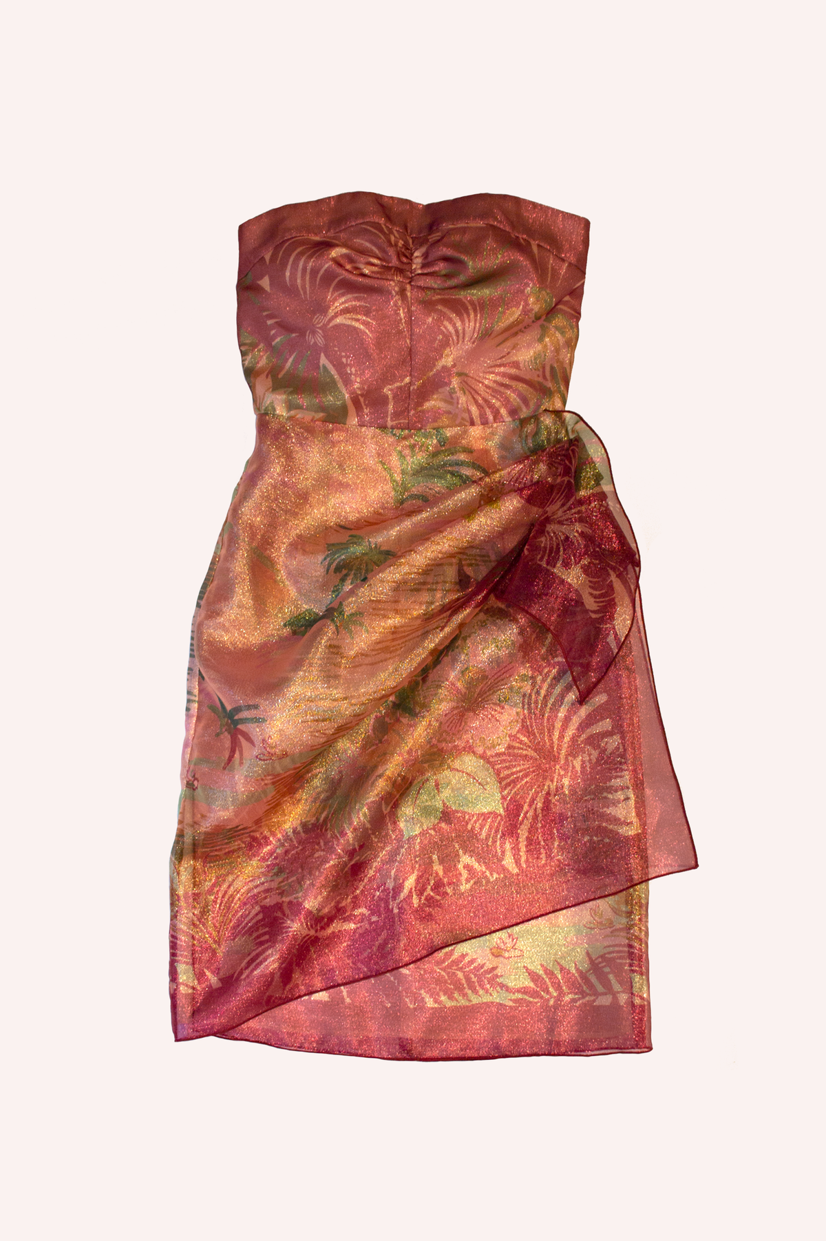 Anna Sui Tropical Paradise Sarong Dress - Raspberry Multi - Image 2 of 4