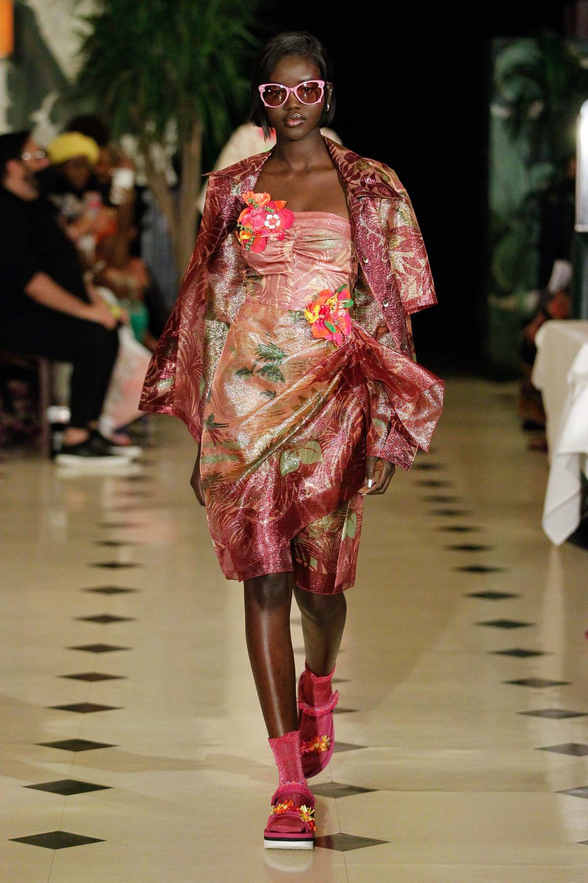 Anna Sui Tropical Paradise Sarong Dress - Raspberry Multi - Image 4 of 4