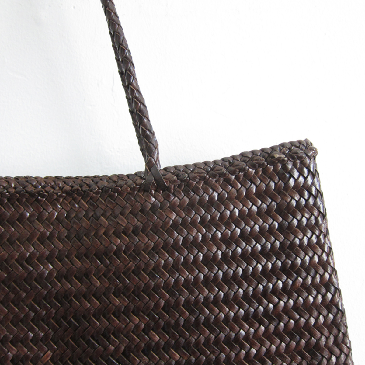 Dragon Diffusion Woven Leather Sophie Tote Bag - Dark brown | Garmentory