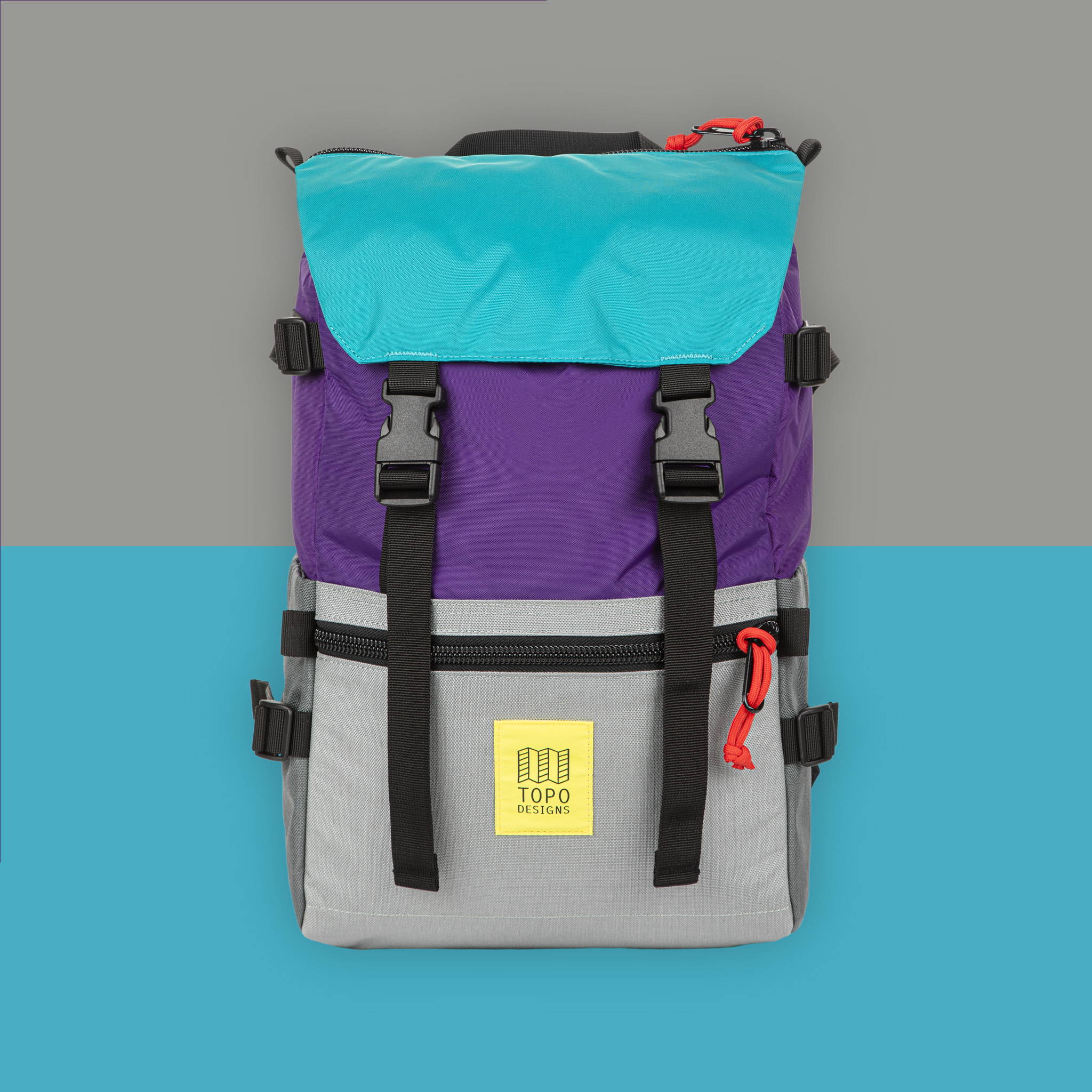 Topo Designs Rover Pack Classic bag - Purple/Silver/Turquoise | Garmentory