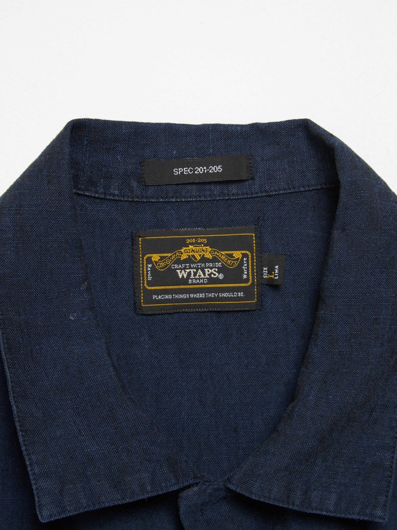 【上品】 M Wtaps Navy Garmentory | Shirt Sleeve Short Embroidered トップス